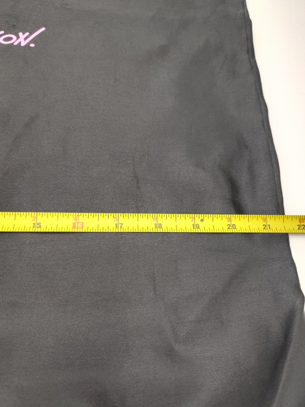 BETSEY JOHNSON Large Black Pink Logo Drawstring Dust Bag Storage Travel 22x21.5 - Picture 6 of 6
